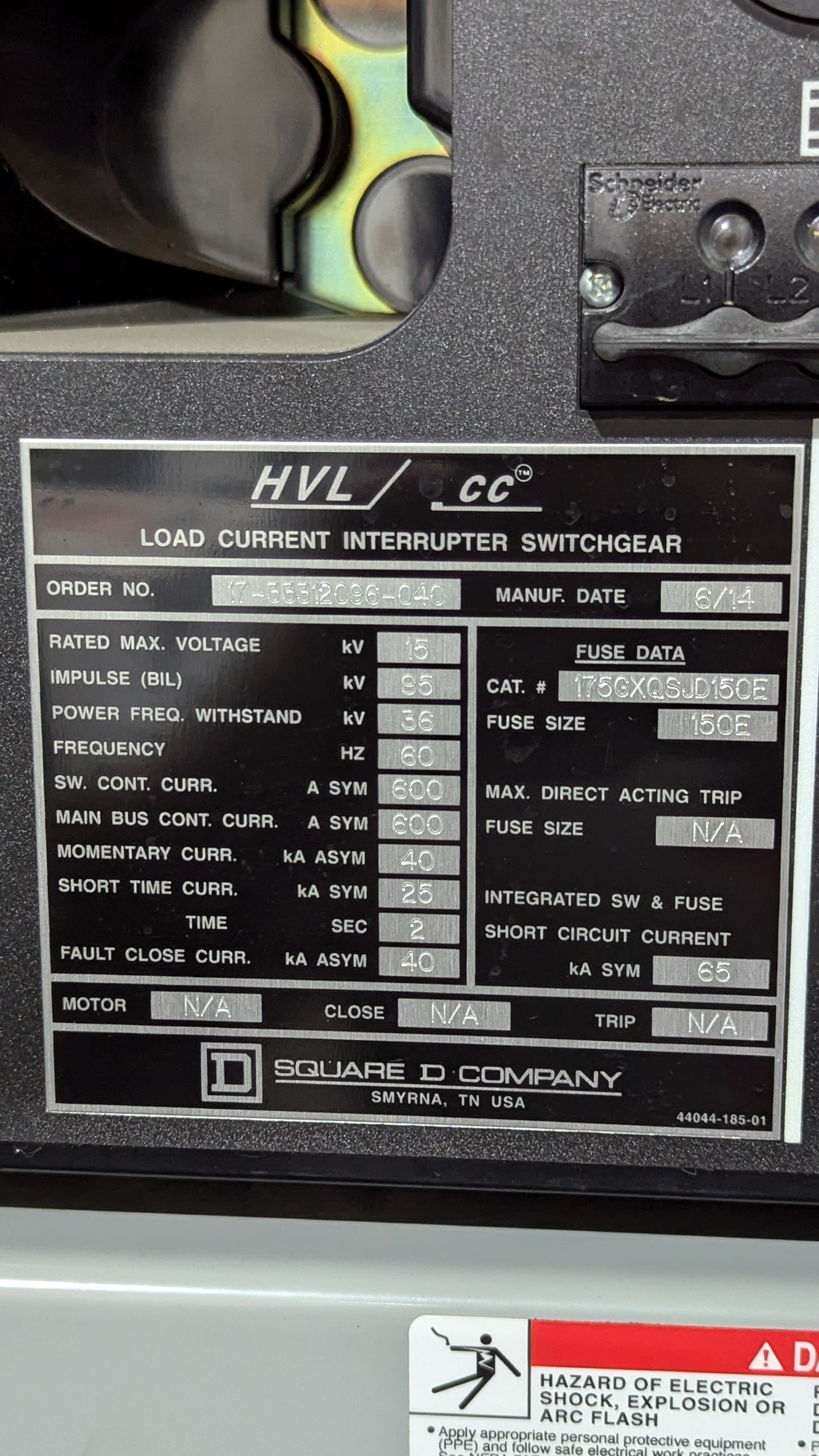 HVL load interrupter switchgear, photo 2 of 17